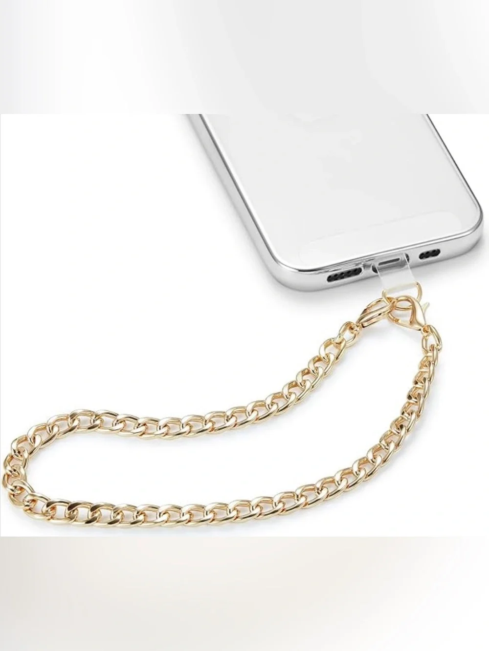 Phone Lanyard Bundle: Crossbody & Gold Chain Wrist Strap
